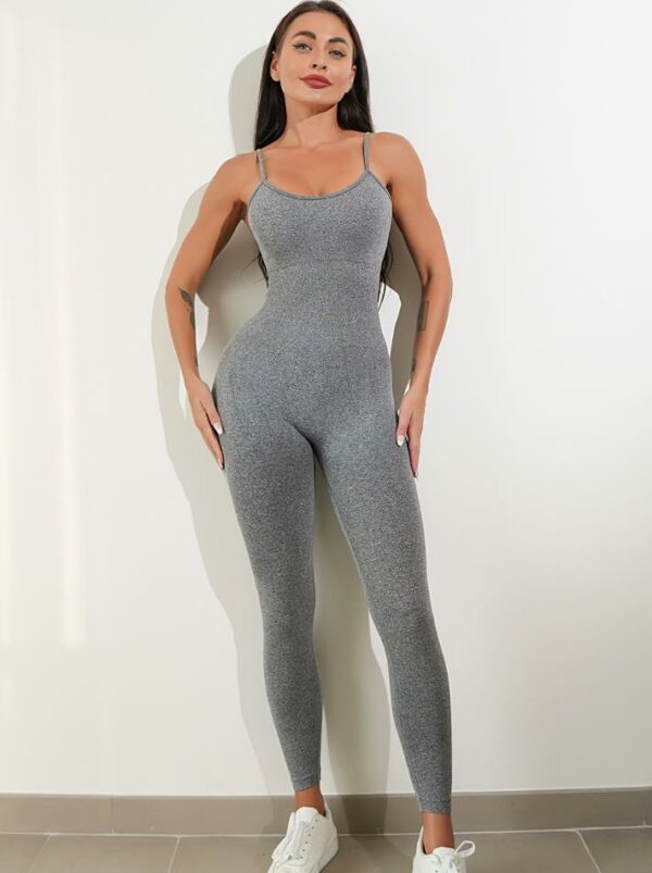 Womens Sexy Unitard One Piece Jumpsuit Spaghetti Strap Tummy Control Rompers Sleeveless Bodysuits Outfits - Image 2