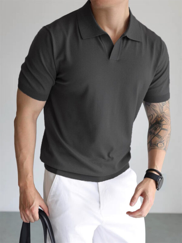 Summer Men's Cool Loose Lapels T-shirt - Image 8