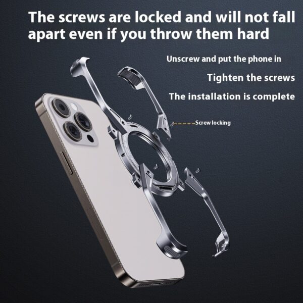 Anti-fall Heat Dissipation Metal Phone Case Mechanical Arm Protective Shell - Image 2