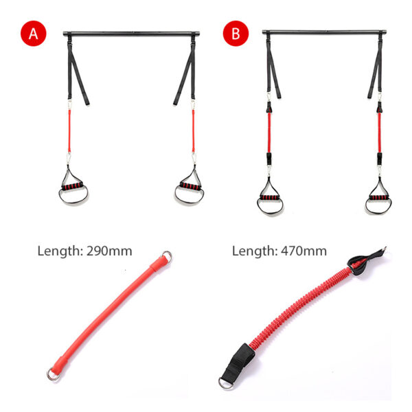 Body Workout Trainer Bar with Resistance Bands Rubber Buckles - Image 8