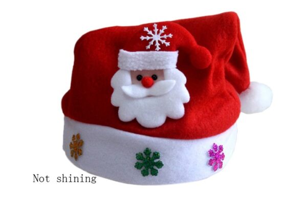 Christmas Decorations Non-woven Cartoon Applique Luminous Hat - Image 6