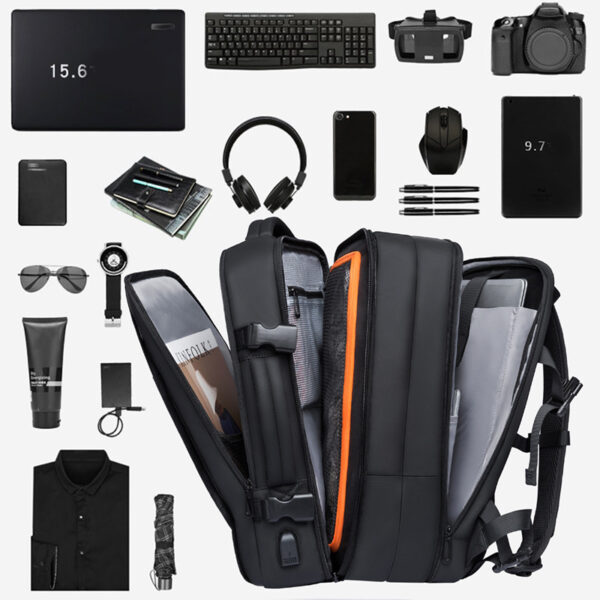 Foldable Large Capacity Business Backpack Men's Travel Bag Waterproof Backpack - Image 9