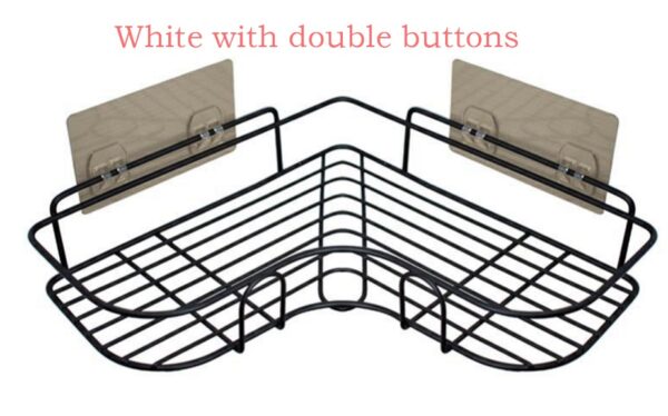 Punch-free Wall Bathroom Storage Rack Kitchen Corner Shelf Household Tripod - Image 7
