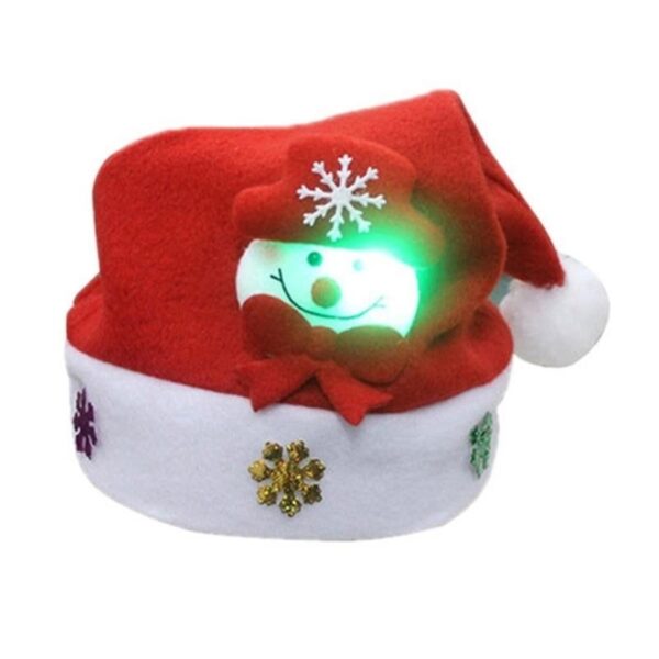 Christmas Decorations Non-woven Cartoon Applique Luminous Hat - Image 8