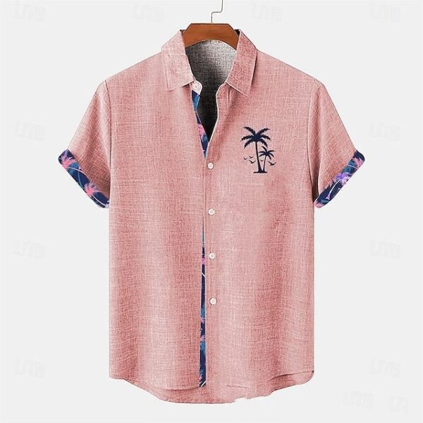 Ocean Fish Pattern Lapel Loose Casual Short Sleeve - Image 4