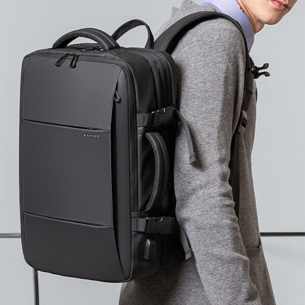 Foldable Large Capacity Business Backpack Men's Travel Bag Waterproof Backpack - Image 3
