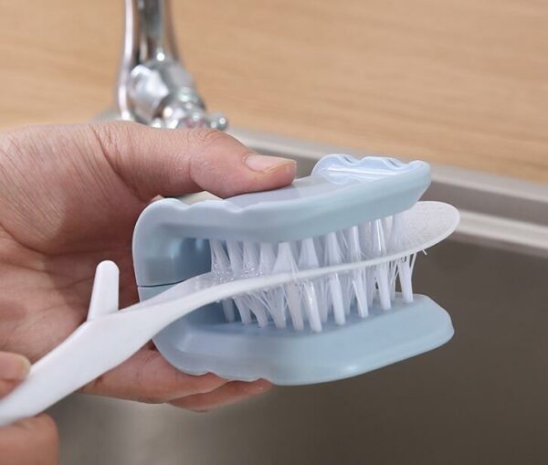 U-Shaped Knife And Cutlery Cleaner Brush Home Kitchen Cleaning Brushes Bristle Scrub Kitchen Washing - Image 9