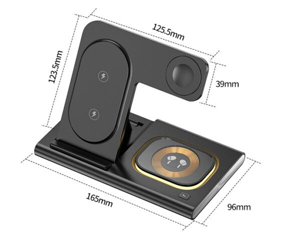 3 IN 1 15W Wireless Charging Charger Magnetic Desktop Night Light Iwatch Fast Charging Stand Gift Customization - Image 10