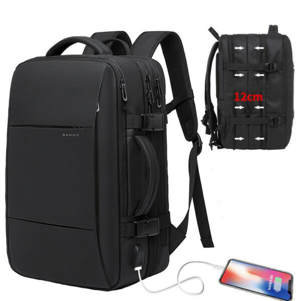 Foldable Large Capacity Business Backpack Men's Travel Bag Waterproof Backpack - Image 4