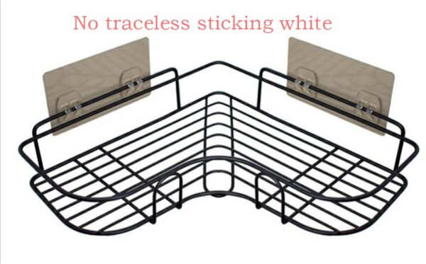 Punch-free Wall Bathroom Storage Rack Kitchen Corner Shelf Household Tripod - Image 8