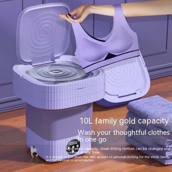 Plastic Folding Washing Machine Automatic Washing Underwear Panty Socks Baby Pet Clothes Dormitory Washing Integrated - Image 5