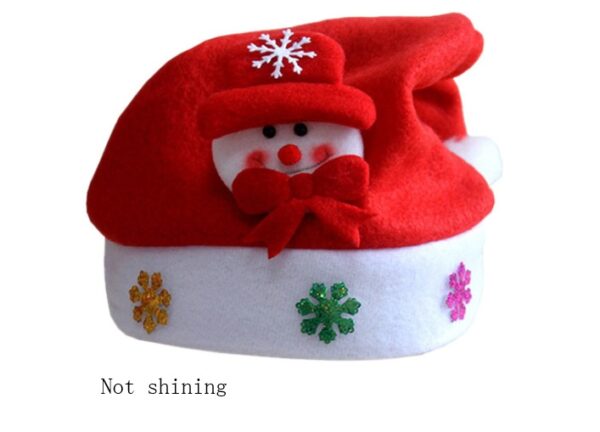Christmas Decorations Non-woven Cartoon Applique Luminous Hat - Image 4
