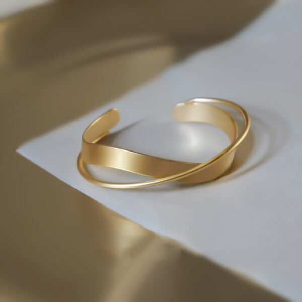 Geometric Cross Bangle Bracelet - Image 7