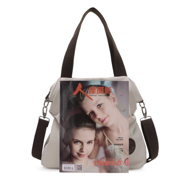 Korean Casual Simple Art Canvas Bag - Image 10