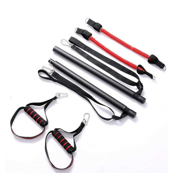 Body Workout Trainer Bar with Resistance Bands Rubber Buckles - Image 10