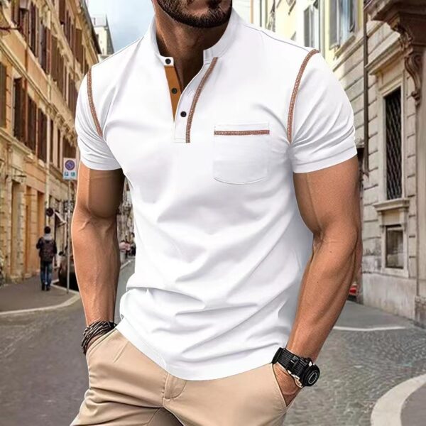 Short-sleeved Polo Shirt Summer Casual Quick-dry Tops Men Clothing - Image 4