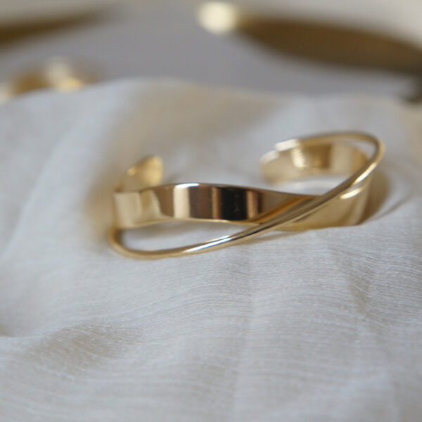 Geometric Cross Bangle Bracelet - Image 8