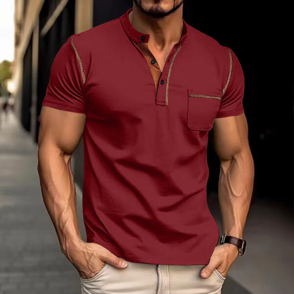 Short-sleeved Polo Shirt Summer Casual Quick-dry Tops Men Clothing - Image 3