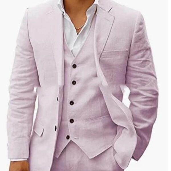 Linen Business Casual Suit Men's Six-piece Set Suit - Image 2