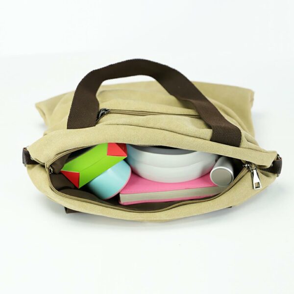 Korean Casual Simple Art Canvas Bag - Image 5