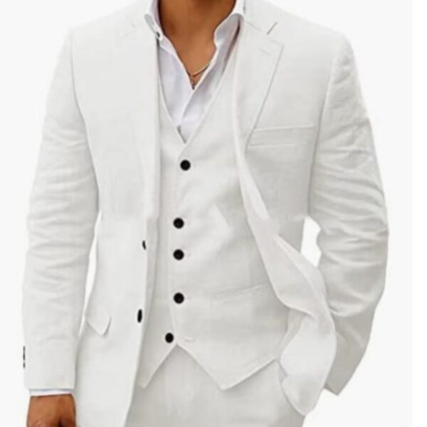 Linen Business Casual Suit Men's Six-piece Set Suit - Image 5