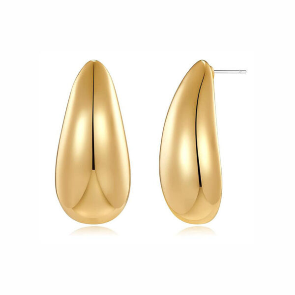 Metal Water Drop Earrings With A Sense Of Niche Luxury - Image 5
