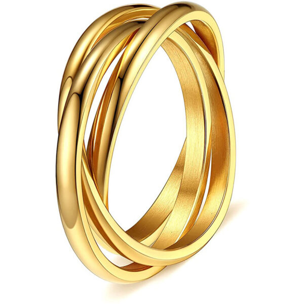 Three-ring Rotating Ring For Couple Creative Personalized Anxiety Relief Rings Women Geometric Jewelry - Image 6