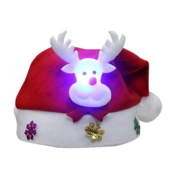 Christmas Decorations Non-woven Cartoon Applique Luminous Hat - Image 10