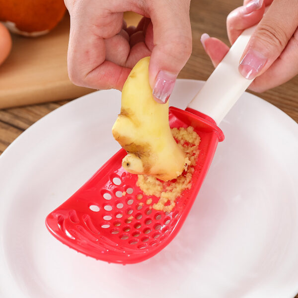 Multifunctional Slotted Spoon Grinding Cooking Spoon Mashed Auxiliary Food Ginger Garlic Spoon Press Potatoe Stir-frying Spatula Kitchen Gadget - Image 6