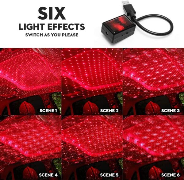 Star Light Projector Party Lights USB LED Light Interior Lighting LED Interior Car Lights Starry Sky Galaxy Night Lights - Image 4
