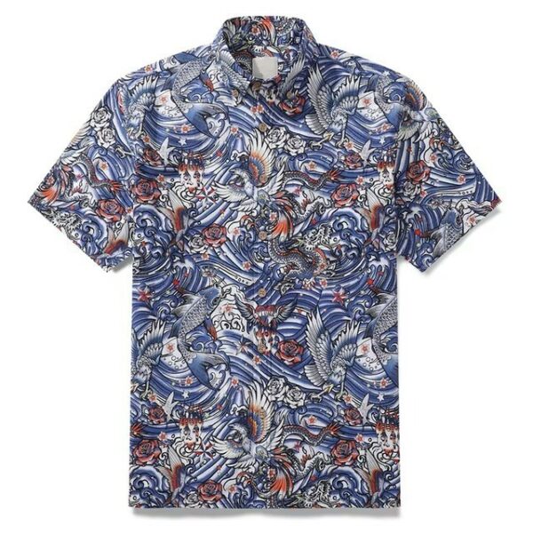 New Men's Shirt Hawaiian Tropical Style Animal Alohacamisha Style Street Digital Printing - Image 7