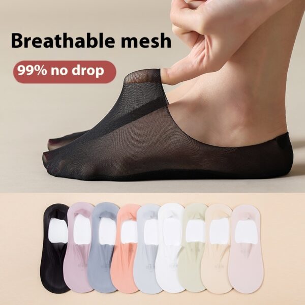 Women's Summer Thin Breathable Traceless Invisible Socks - Image 2