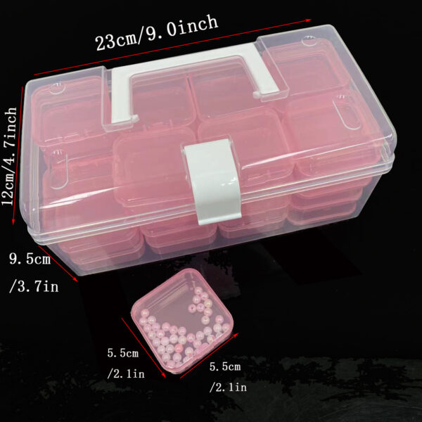 32-grid Transparent Plastic Storage Box Large Capacity Portable - Image 5