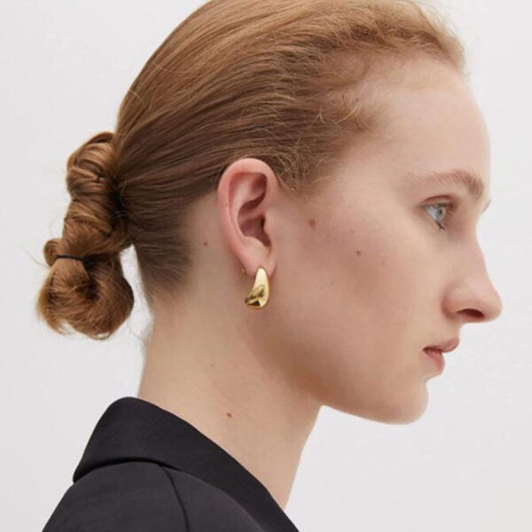 Metal Water Drop Earrings With A Sense Of Niche Luxury - Image 10