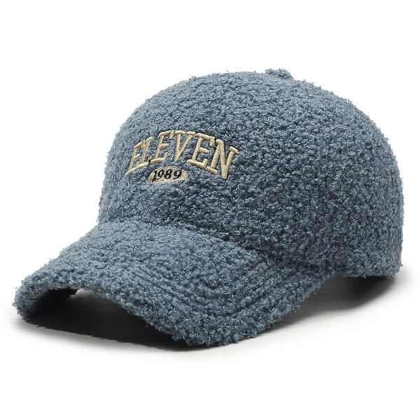 Winter Lambskin Thickened Warm Baseball Cap - Image 2