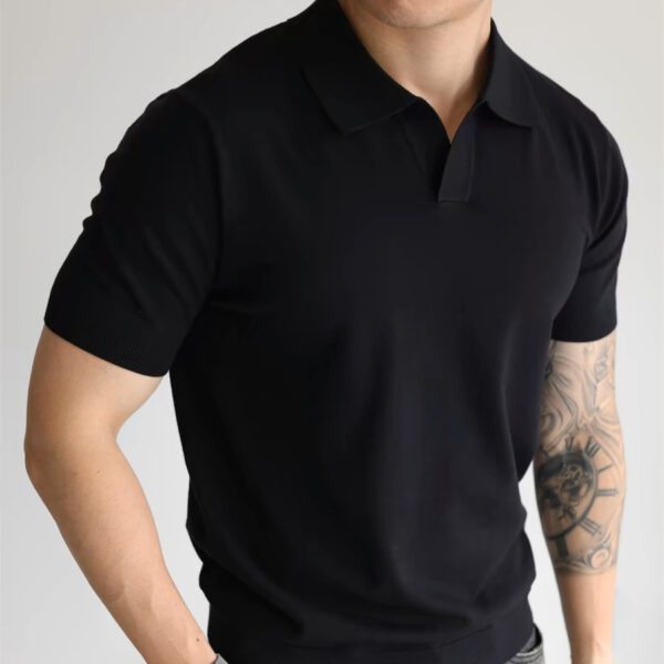 Summer Men's Cool Loose Lapels T-shirt - Image 6