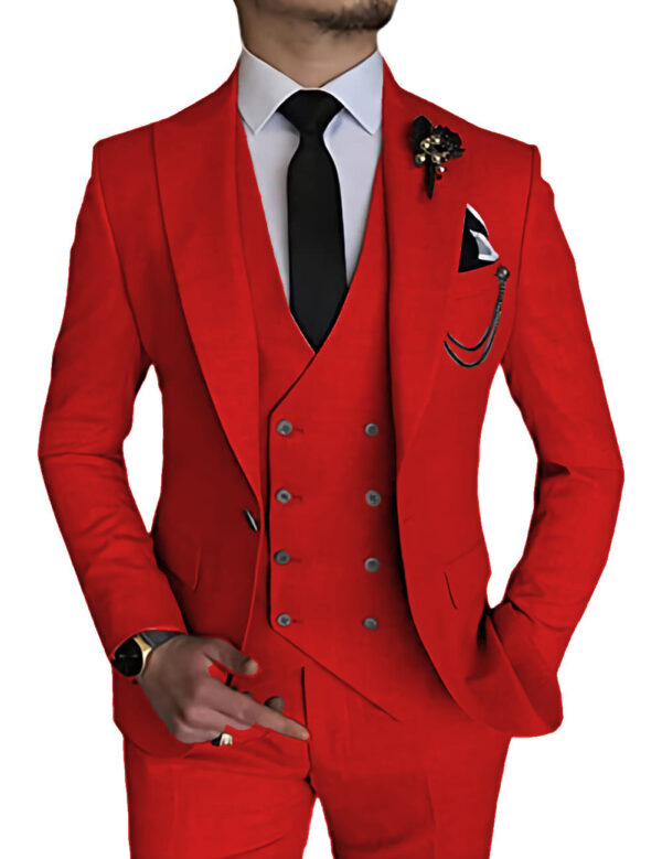 Business Casual Men's Three-piece Suit - Image 3