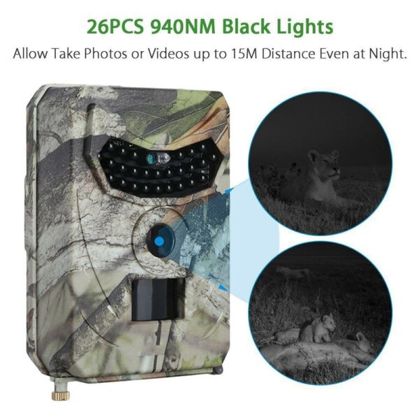 1080P Trail Camera Hunting Game Camera Outdoor Wildlife Scouting Camera PIR Sensor Infrared Night Vision - Image 9