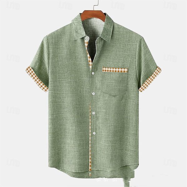 Ocean Fish Pattern Lapel Loose Casual Short Sleeve - Image 6