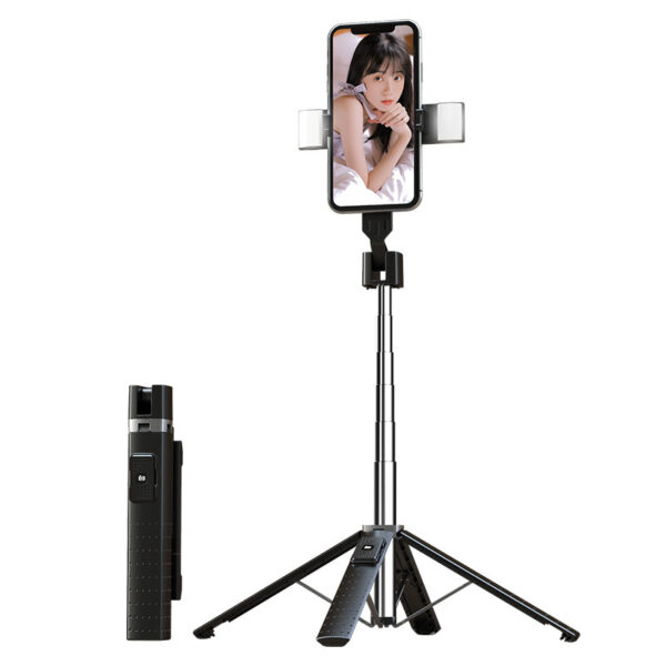 Quadrupod Double Fill Light Mobile Phone Bluetooth-compatible Selfie Stick - Image 5