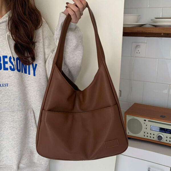 Fashion Tote Bag Large Capacity Casual Shoulder Bag Women's Commuting Handbag College Student - Image 2