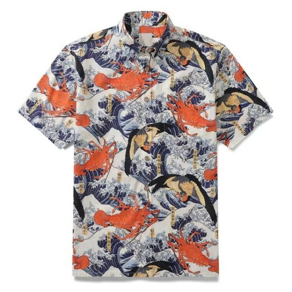 New Men's Shirt Hawaiian Tropical Style Animal Alohacamisha Style Street Digital Printing - Image 5