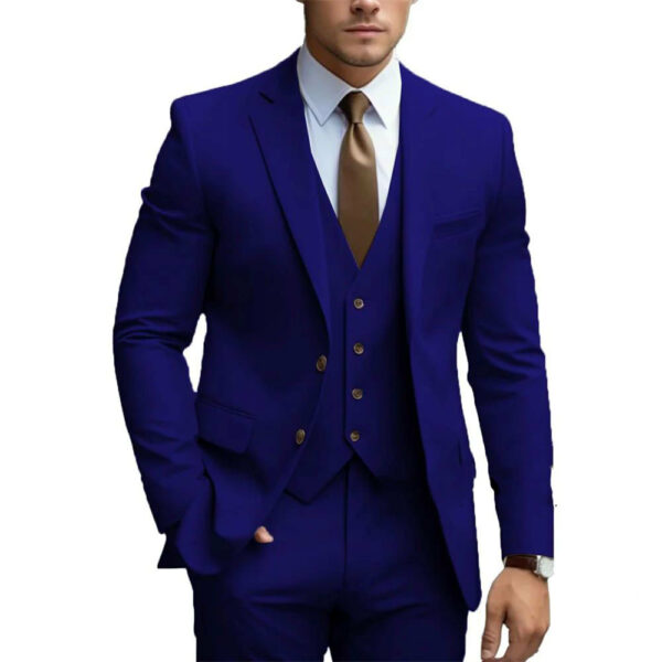 Business Casual Men's Three-piece Suit For Bridegroom Men's Wedding - Image 6