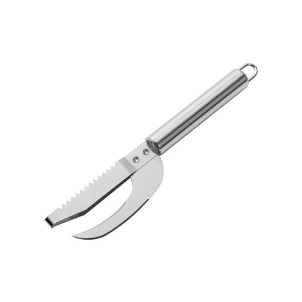 Kitchen 3 In 1 Stainless Steel Scale Planer Fish Scraper Fish Multi-Function Fish Scraper Scale Tool Fish Maw Knife - Image 4