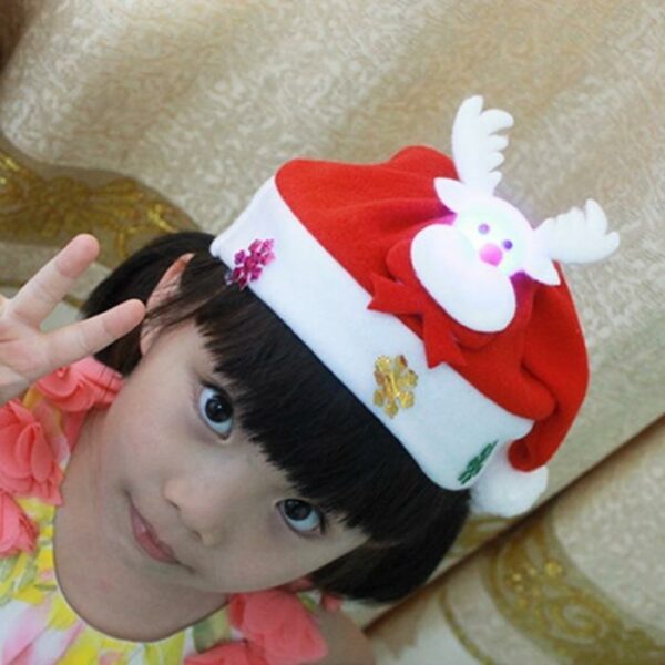 Christmas Decorations Non-woven Cartoon Applique Luminous Hat - Image 7