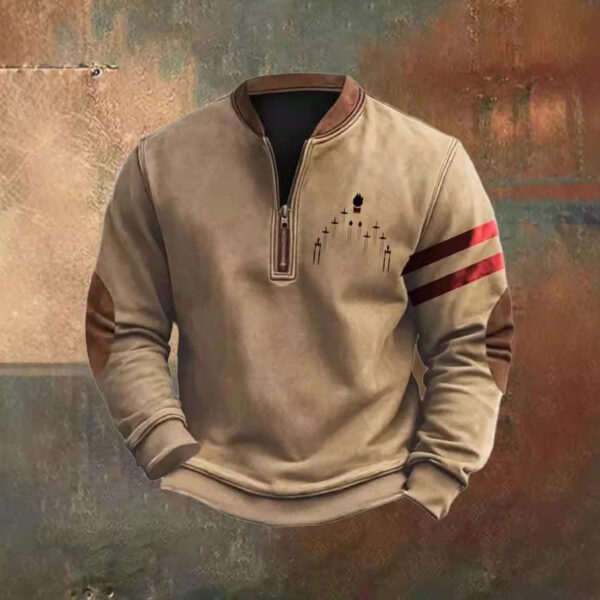 Sweater 3D Digital Printing Stand Collar Men's Street - Image 8