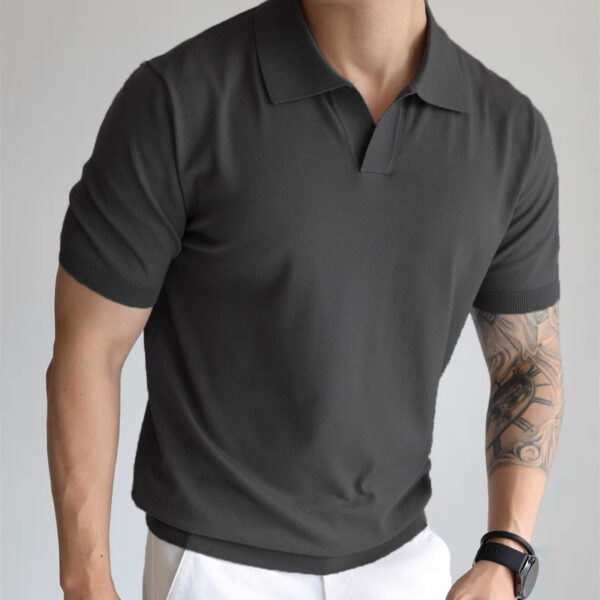 Summer Men's Cool Loose Lapels T-shirt - Image 9