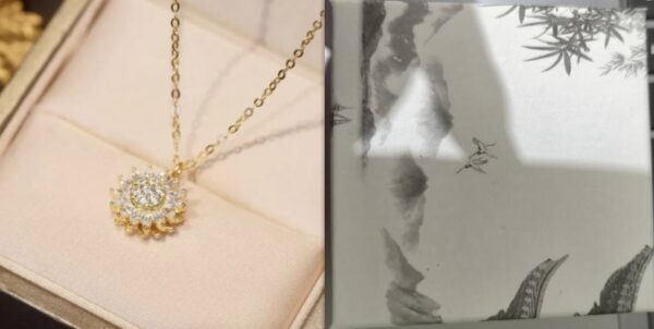 Rotatable Sunflower Necklace Full Of Diamonds - Image 3