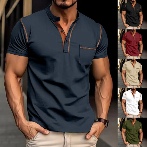 Short-sleeved Polo Shirt Summer Casual Quick-dry Tops Men Clothing - Image 5