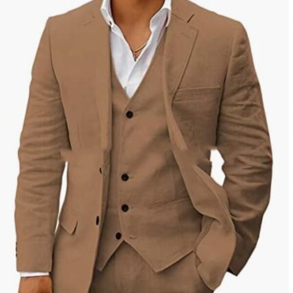 Linen Business Casual Suit Men's Six-piece Set Suit - Image 4